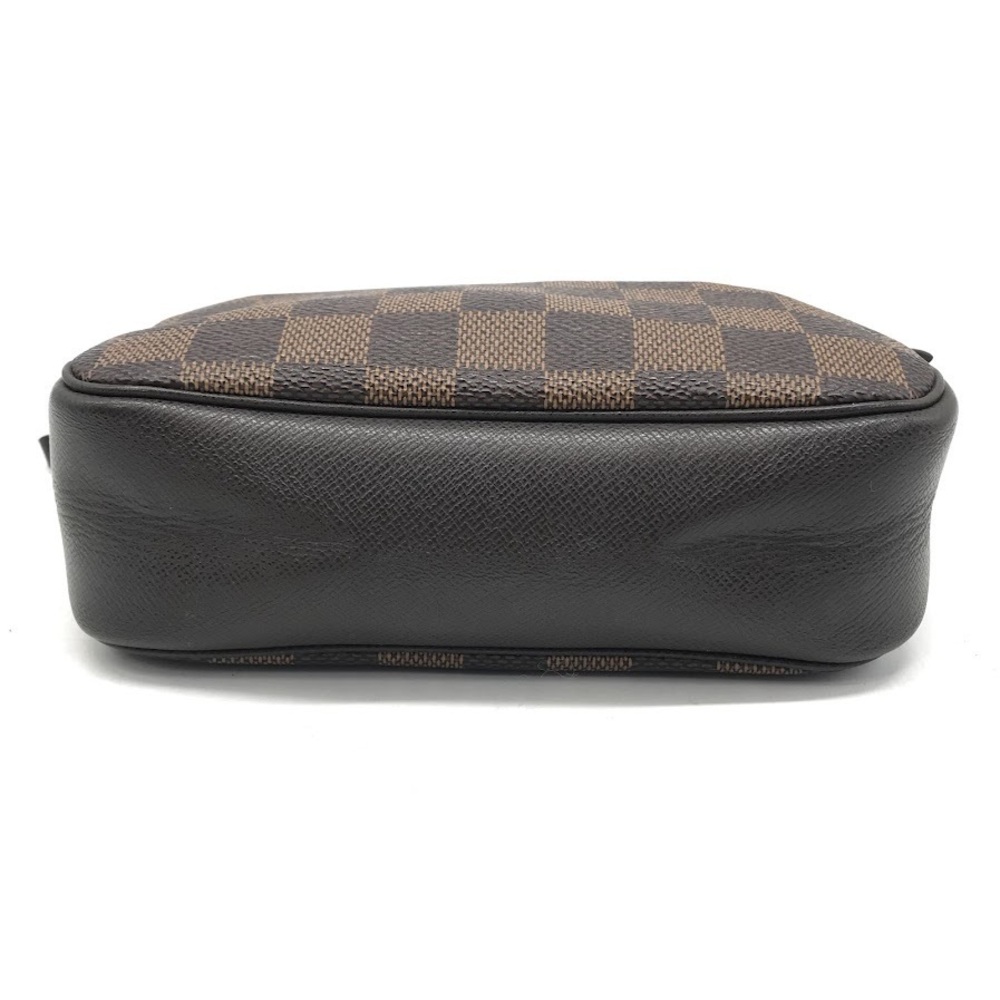 Louis Vuitton Damier Trouse Makeup Pouch Canvas Leather Black Brown - Picture 6 of 13